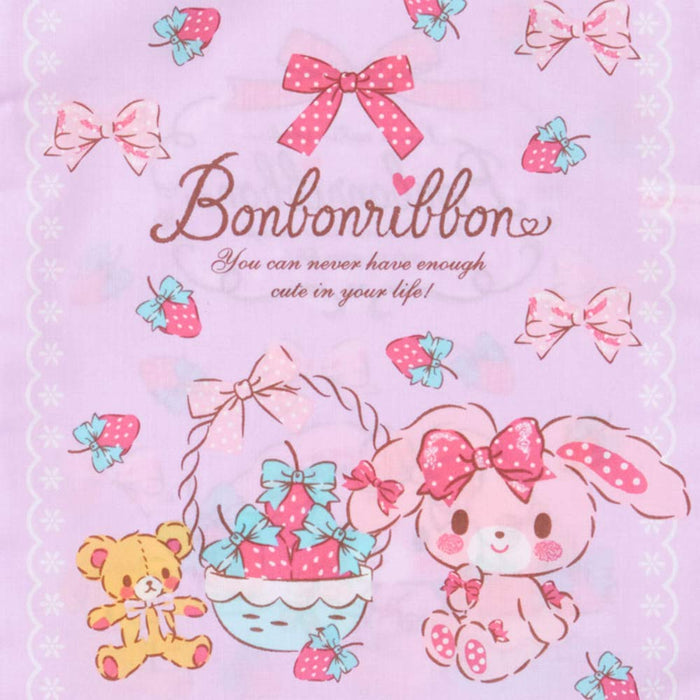 Sanrio Medium Drawstring Bag with Bonbon Ribon Strawberry Print- Japan Figure Store - #1 Bring To You The Best Japanese Goods