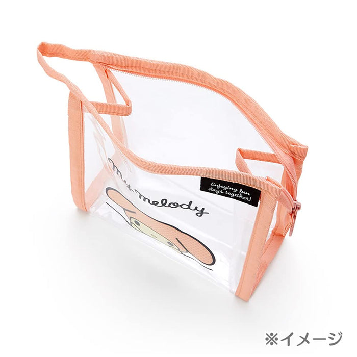 Sanrio 339954 Cinnamoroll Clear Pouch With Drawstring Simple Design Cinnamoroll Clear Pouch- Japan Figure Store - #1 Bring To You The Best Japanese Goods