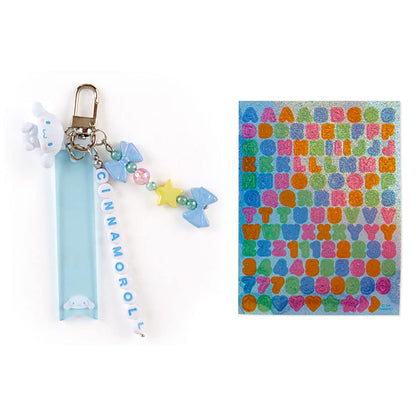 SANRIO Key Chain With Alphabet Stickers Cinnamoroll- Japan Figure Store - #1 Bring To You The Best Japanese Goods