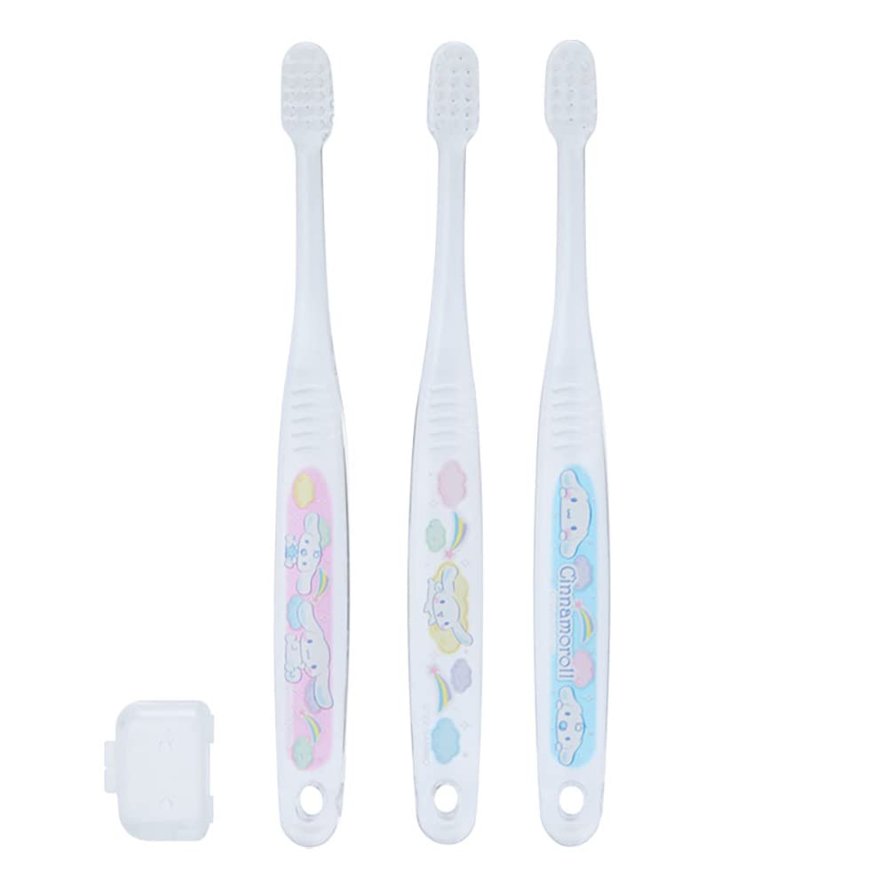 SANRIO Toothbrush Set 3 Pcs Cinnamoroll- Japan Figure Store - #1 Bring To You The Best Japanese Goods