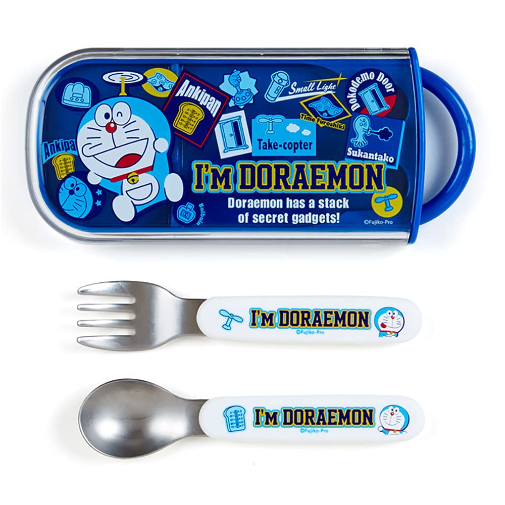 Lunch Combi Spoon & Fork Set Doraemon Secret Gadgets Logo- Japan Figure Store - #1 Bring To You The Best Japanese Goods