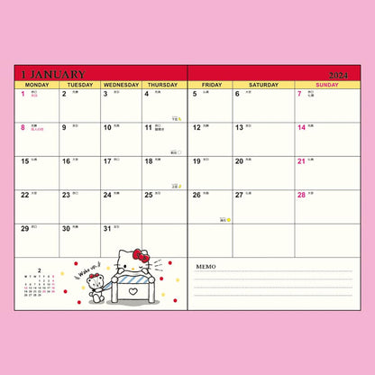 Sanrio Hello Kitty B6 Date Book 2024 - Japan- Japan Figure Store - #1 Bring To You The Best Japanese Goods