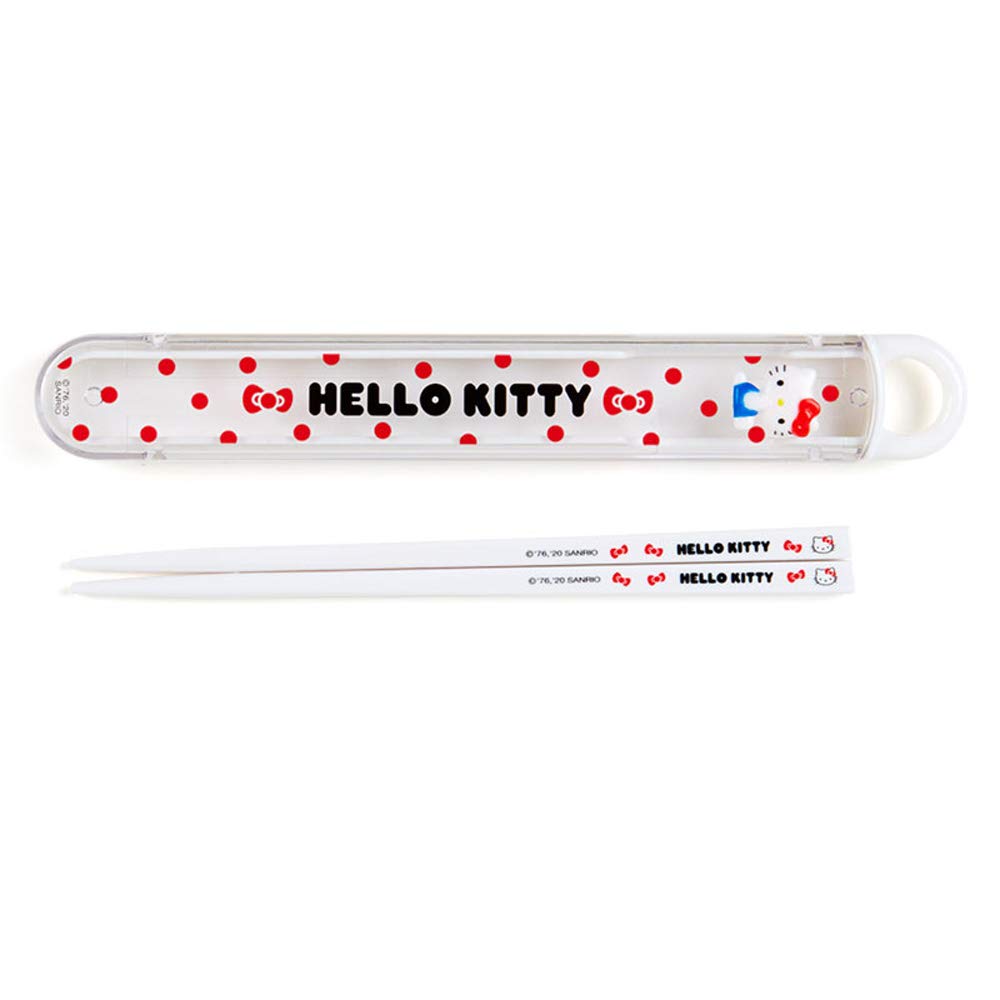 SANRIO Chopsticks With Case Hello Kitty Polka Dot- Japan Figure Store - #1 Bring To You The Best Japanese Goods