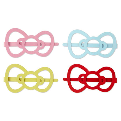 SANRIO Colorful Hairpin Set Of 4 Hello Kitty Ribbon- Japan Figure Store - #1 Bring To You The Best Japanese Goods
