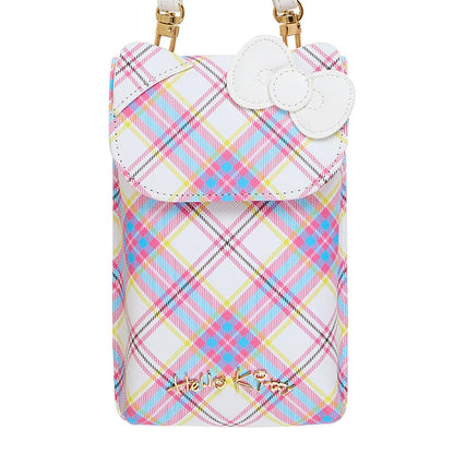 Sanrio Hello Kitty Tartan Dress Series Smartphone Shoulder Bag 18x11x2.5cm- Japan Figure Store - #1 Bring To You The Best Japanese Goods
