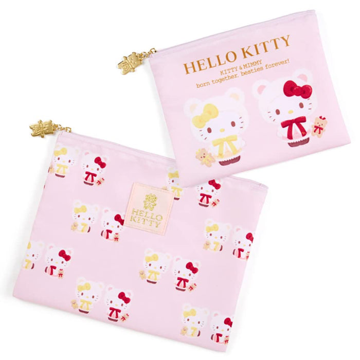 SANRIO Flat Pouch Set 2 Pcs Hello Kitty Birthday 2022- Japan Figure Store - #1 Bring To You The Best Japanese Goods