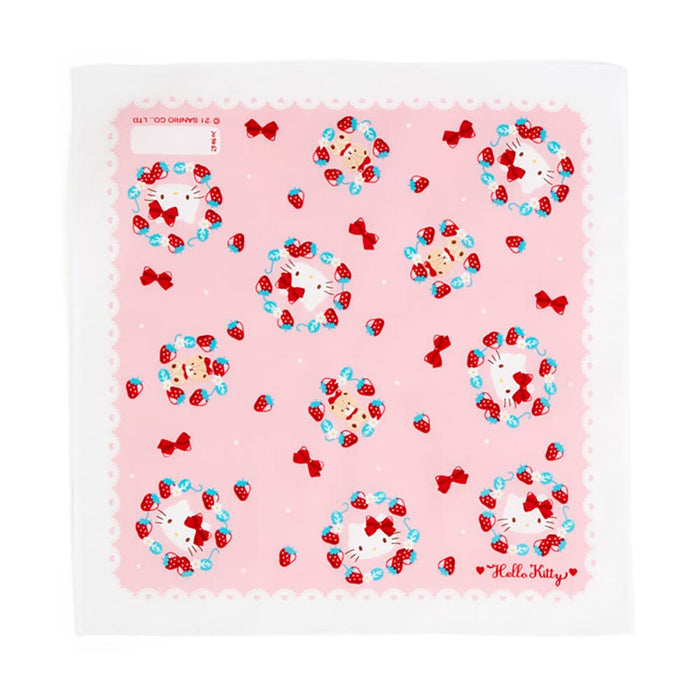 Sanrio Hello Kitty Strawberry Handkerchief 381306- Japan Figure Store - #1 Bring To You The Best Japanese Goods