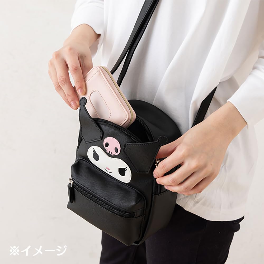 Sanrio Kuromi Face Shoulder Bag Japan 413551- Japan Figure Store - #1 Bring To You The Best Japanese Goods