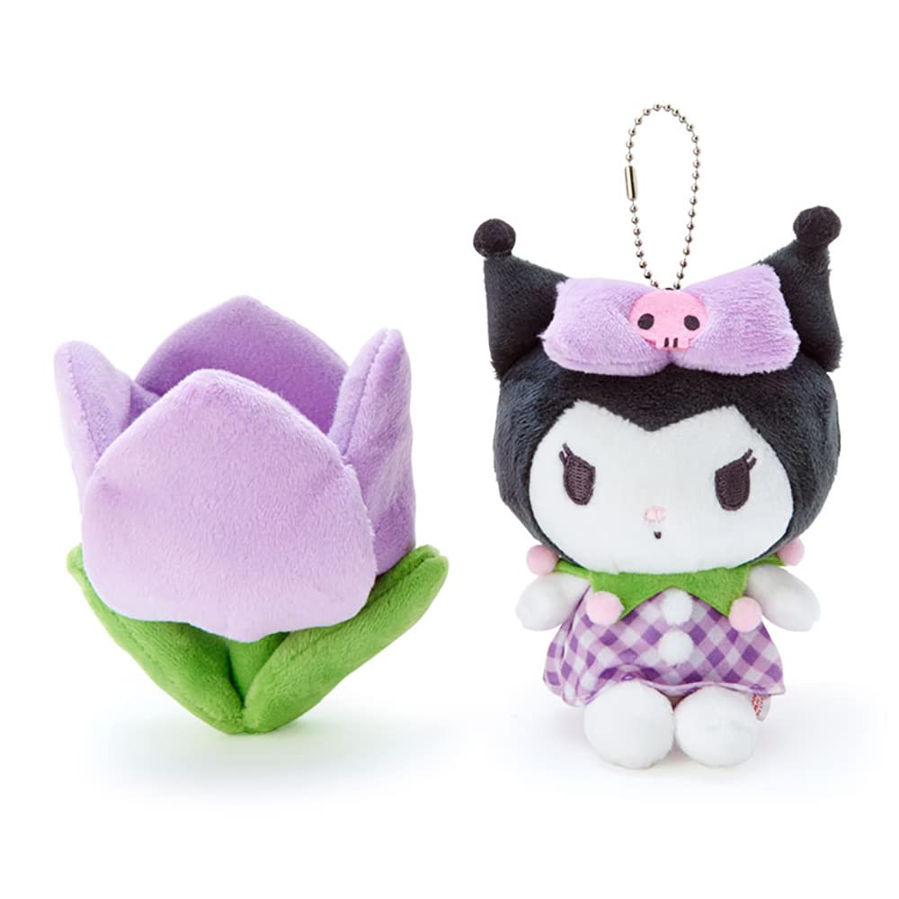MARUSHIN Sanrio Plush Keychain Mascot Kuromi Tulip- Japan Figure Store - #1 Bring To You The Best Japanese Goods