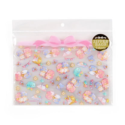 SANRIO Clear Zipper Bag Set 5 Sheets Little Twin Stars- Japan Figure Store - #1 Bring To You The Best Japanese Goods