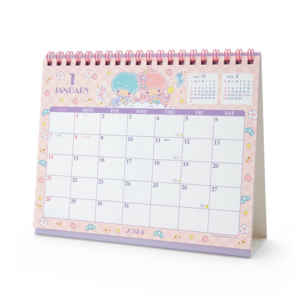 Sanrio Little Twin Stars Ring Calendar 2024 Japan 699781- Japan Figure Store - #1 Bring To You The Best Japanese Goods