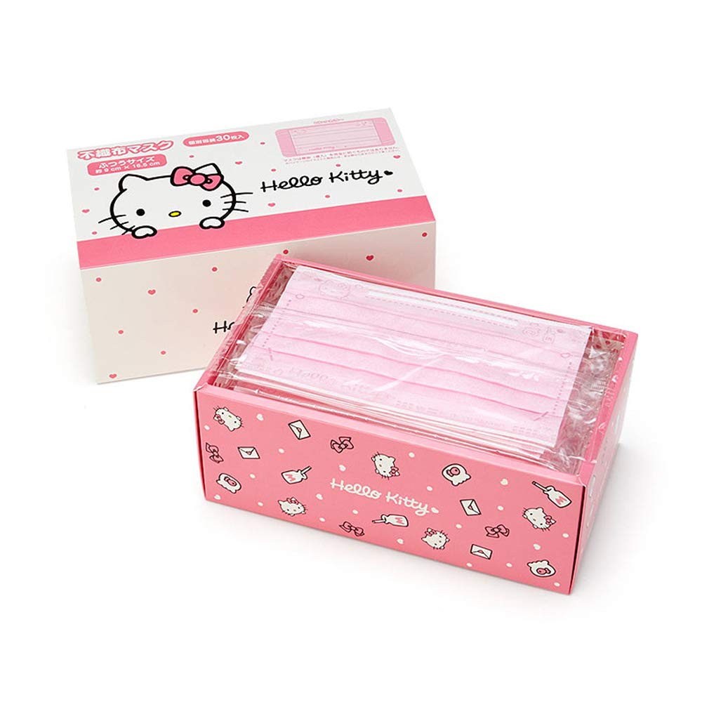 Sanrio Mask Non-Woven Fabric 30 Sheets For Adults Hello Kitty Kitty-Chan Hello Kitty Pleated Type Individually Wrapped Character 161713 Sanrio- Japan Figure Store - #1 Bring To You The Best Japanese Goods