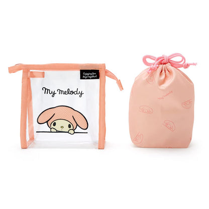 Sanrio 339598 My Melody Clear Pouch With Purse Simple Design - My Melody Clear Pouch- Japan Figure Store - #1 Bring To You The Best Japanese Goods