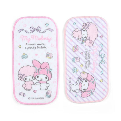 SANRIO Half-Size Mini Hand Towel Set 2 Pcs My Melody- Japan Figure Store - #1 Bring To You The Best Japanese Goods