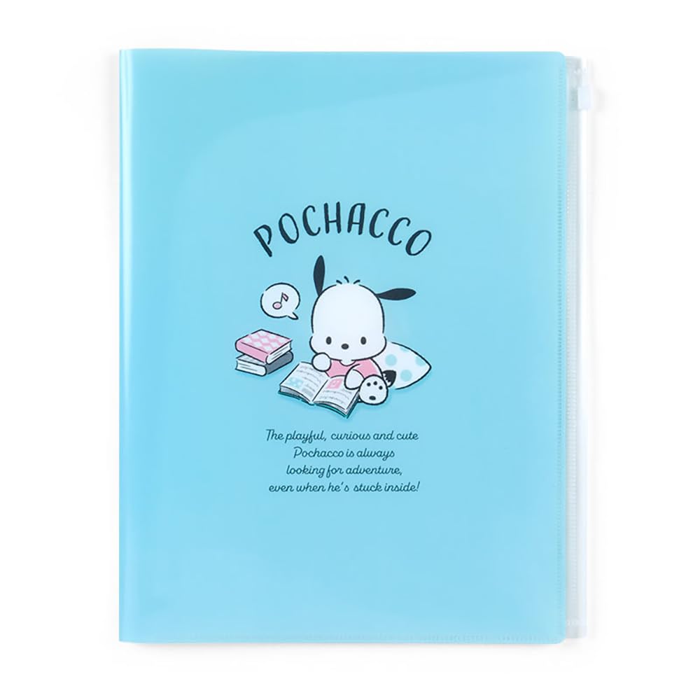 Sanrio Pochacco 6 Pocket Clear File Japan 549801 | Zippered- Japan Figure Store - #1 Bring To You The Best Japanese Goods