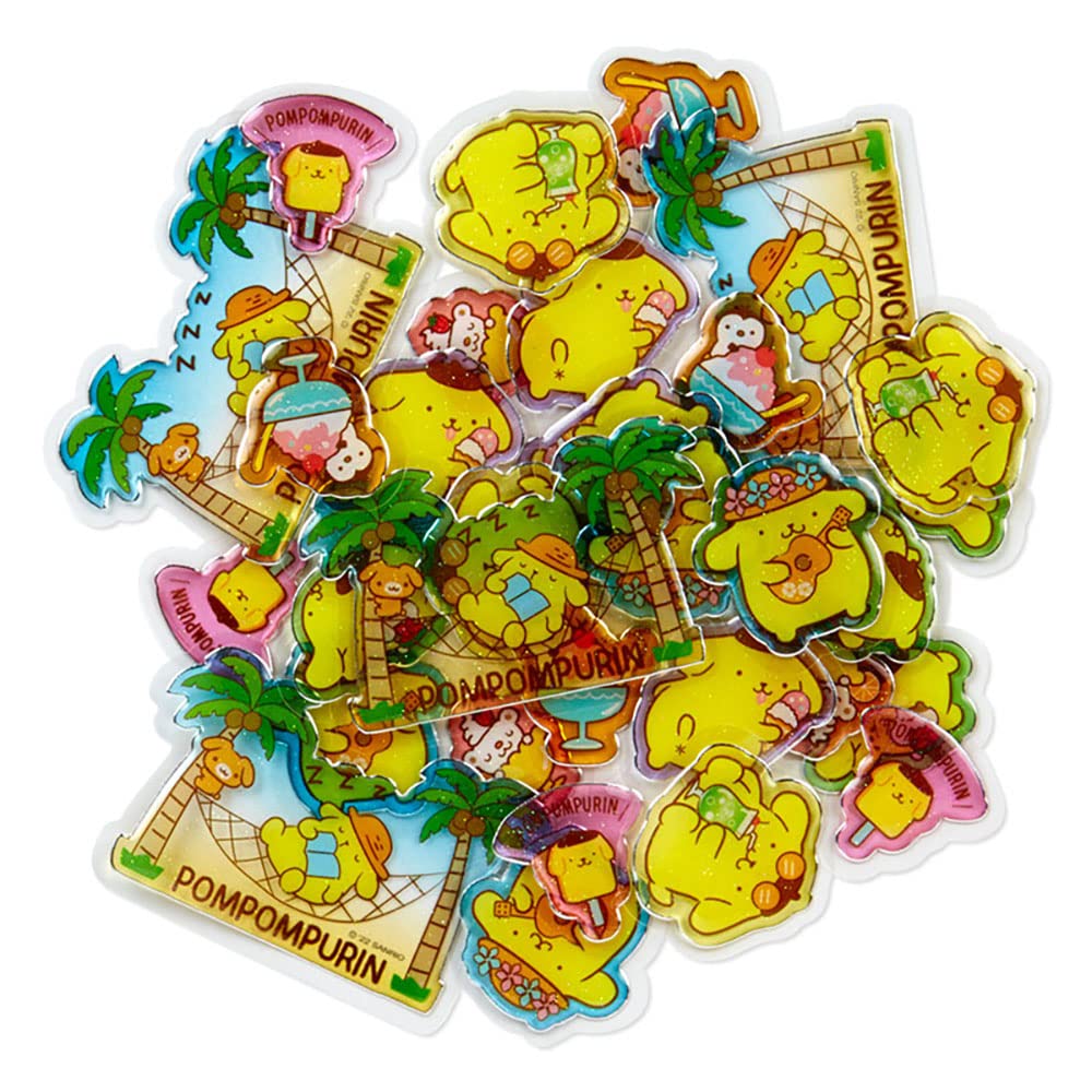 SANRIO Summer Sticker Pack Clear Pom Pom Purin- Japan Figure Store - #1 Bring To You The Best Japanese Goods