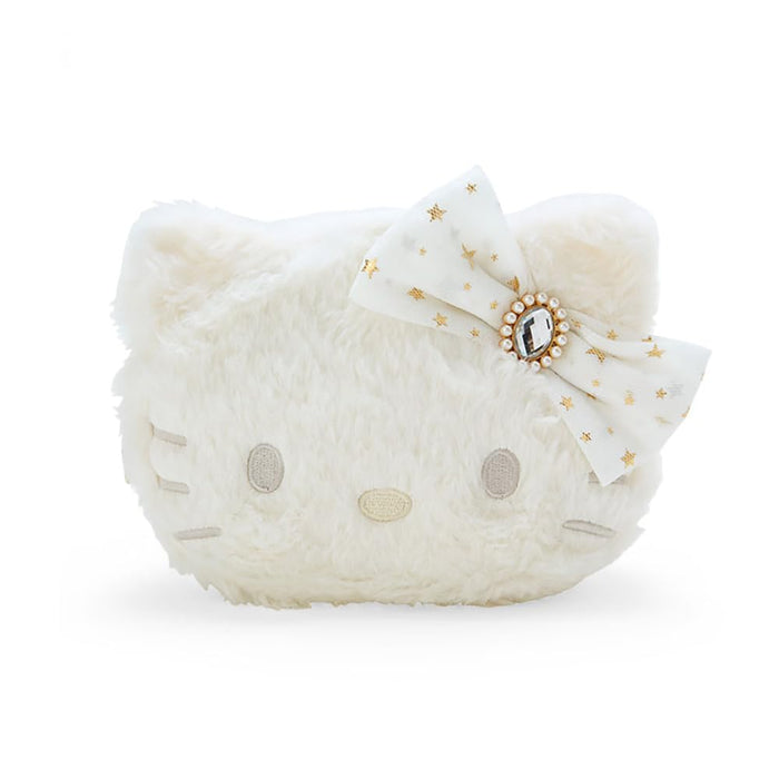 Sanrio Hello Kitty Pouch 13.5x16.5x6cm White 208663- Japan Figure Store - #1 Bring To You The Best Japanese Goods