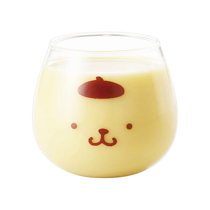 Kanesho Sanrio Pom Pom Purin Yurayura Tumbler Face Glass Cup 320ml Japanese Cute Mugs- Japan Figure Store - #1 Bring To You The Best Japanese Goods