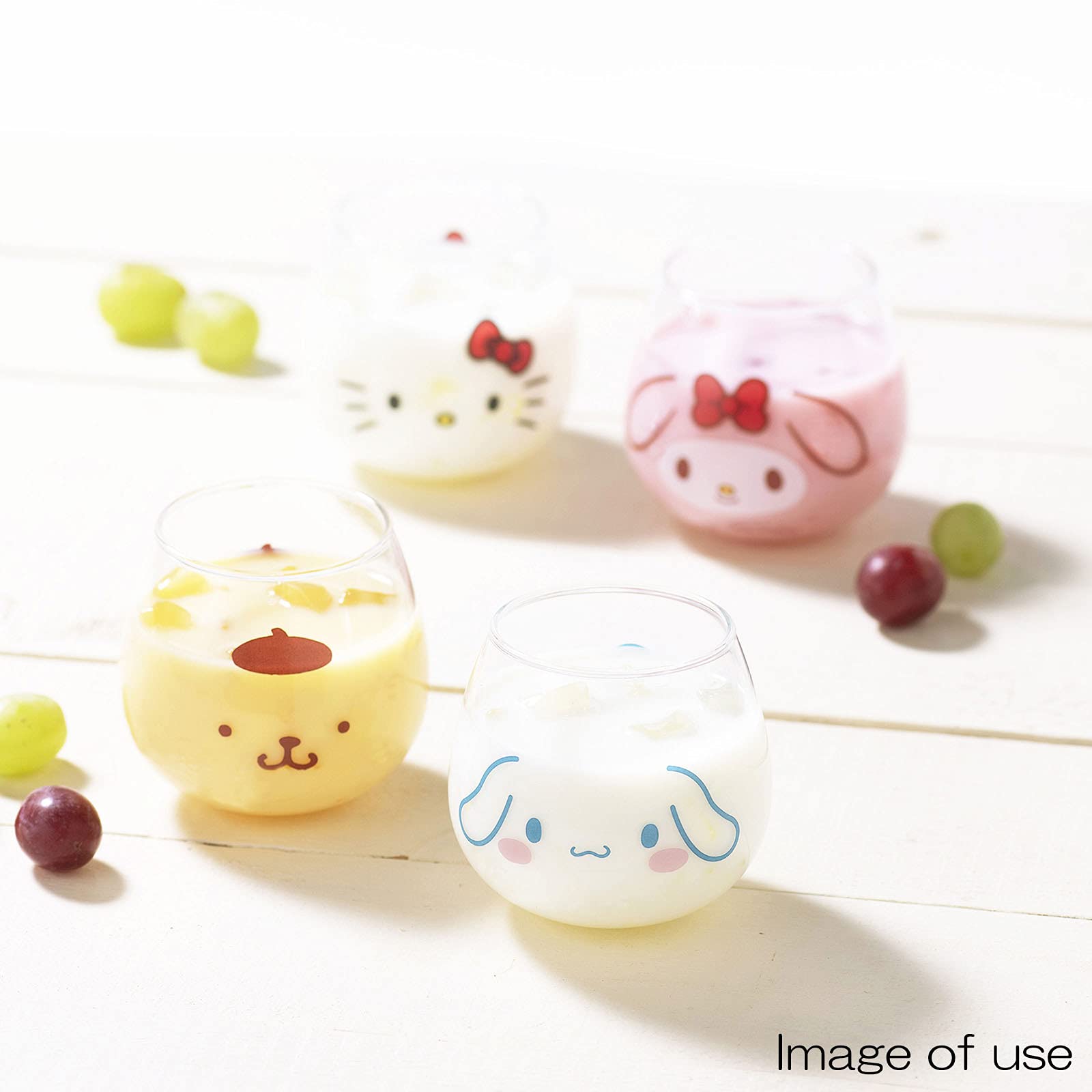 Kanesho Sanrio Pom Pom Purin Yurayura Tumbler Face Glass Cup 320ml Japanese Cute Mugs- Japan Figure Store - #1 Bring To You The Best Japanese Goods