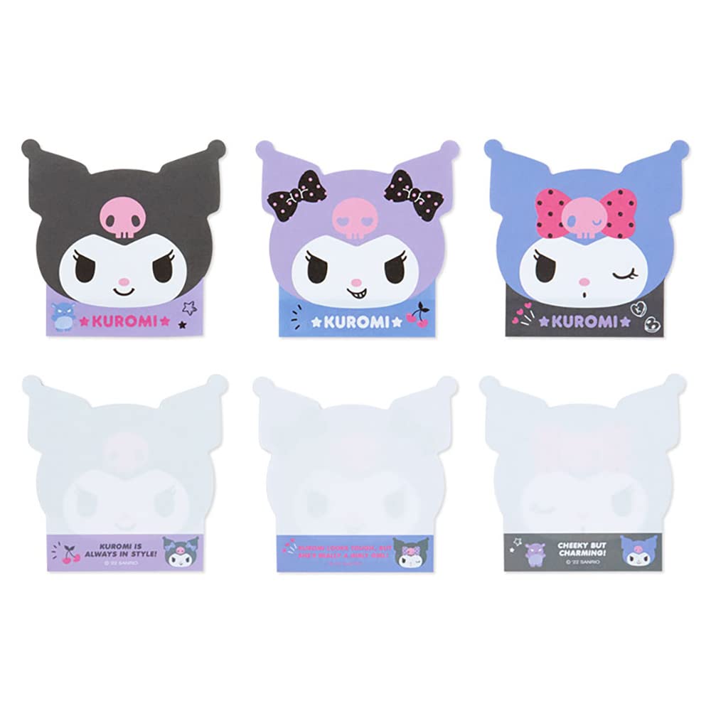 SANRIO Character Face Shaped Memo Kuromi- Japan Figure Store - #1 Bring To You The Best Japanese Goods