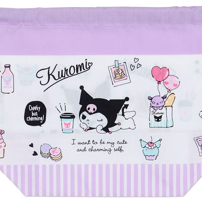 SANRIO - Drawstring Lunch Bag Kuromi Sweets- Japan Figure Store - #1 Bring To You The Best Japanese Goods