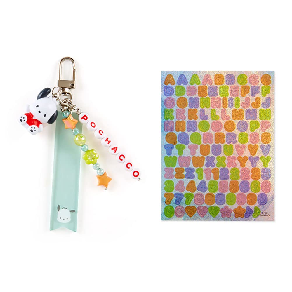 SANRIO Key Chain With Alphabet Stickers Pochacco- Japan Figure Store - #1 Bring To You The Best Japanese Goods
