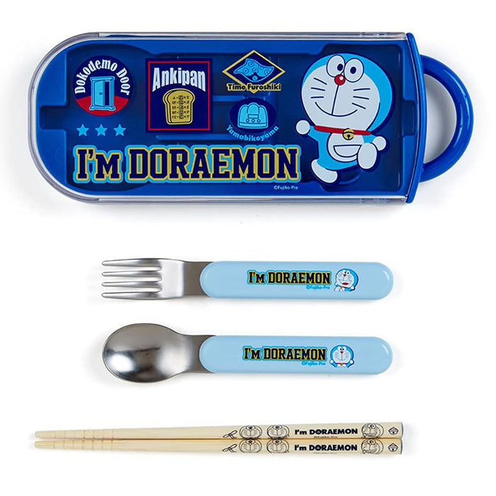 SANRIO Lunch Trio Set Fork, Spoon, Chopsticks Doraemon Blue- Japan Figure Store - #1 Bring To You The Best Japanese Goods
