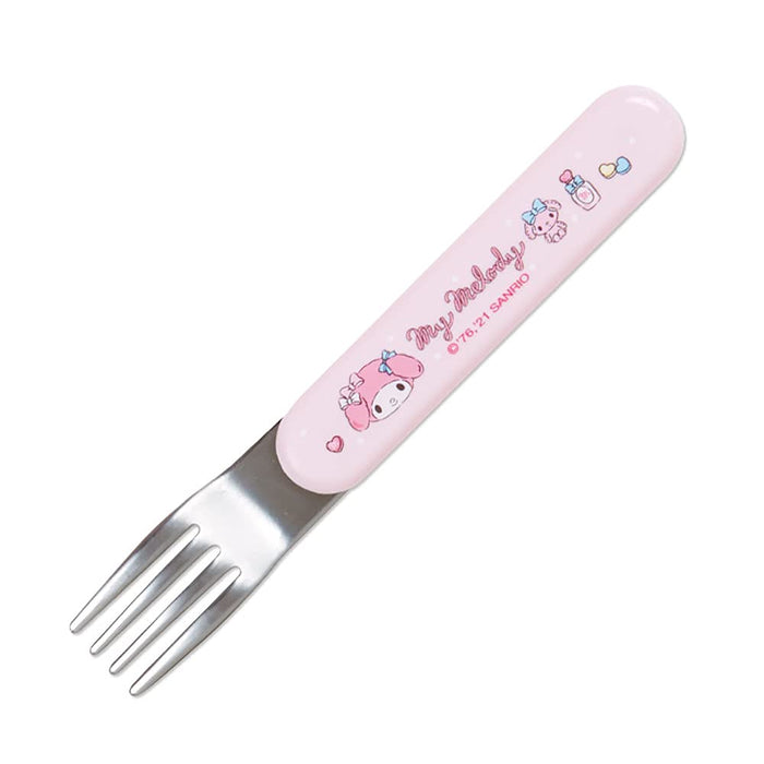 Sanrio My Melody 3-Piece Spoon Fork Chopsticks Kids Set Japan W/Name Sticker & Case- Japan Figure Store - #1 Bring To You The Best Japanese Goods