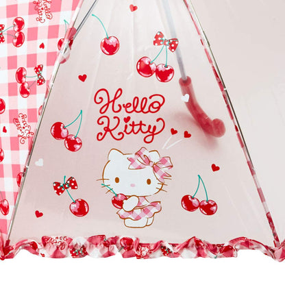 Sanrio Umbrella 55cm Red Hello Kitty 2-Frame Transparent Window 258954- Japan Figure Store - #1 Bring To You The Best Japanese Goods