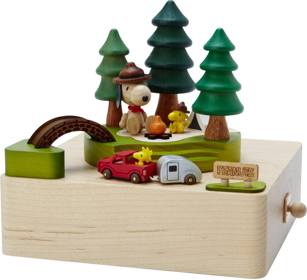 SANRIO Wooden Music Box Snoopy Camping- Japan Figure Store - #1 Bring To You The Best Japanese Goods