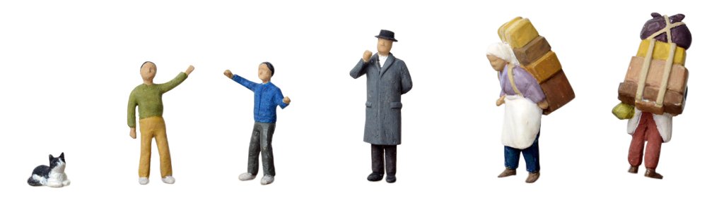 Tomytec Scenery Collection Nekoya Line People B Human 80 Diorama Supplies- Japan Figure Store - #1 Bring To You The Best Japanese Goods