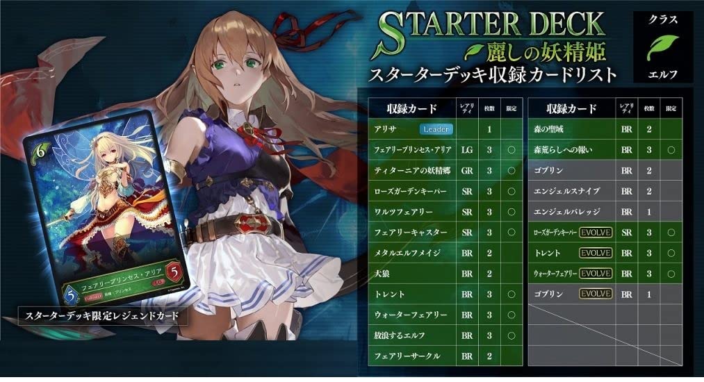 Bushiroad Shadowverse Evolve Beautiful Fairy Princess 1st Edition Starter Deck- Japan Figure Store - #1 Bring To You The Best Japanese Goods