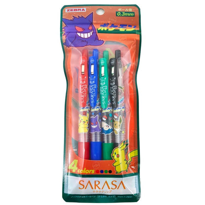Showa Note Pokemon Sarasa Clip 4-Color Pen Set 860419 Japan - Ballpoint Retractable Smooth Writing- Japan Figure Store - #1 Bring To You The Best Japanese Goods