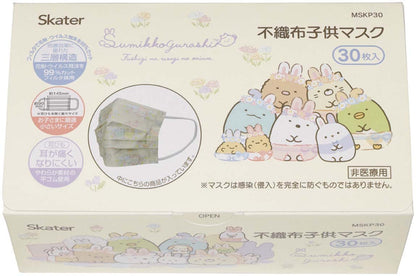 Skater Mskp30-A Sumikko Gurashi Rabbit Oniwa 30-Layer Non-Woven Mask For Kids 30 Pieces Kid Masks- Japan Figure Store - #1 Bring To You The Best Japanese Goods