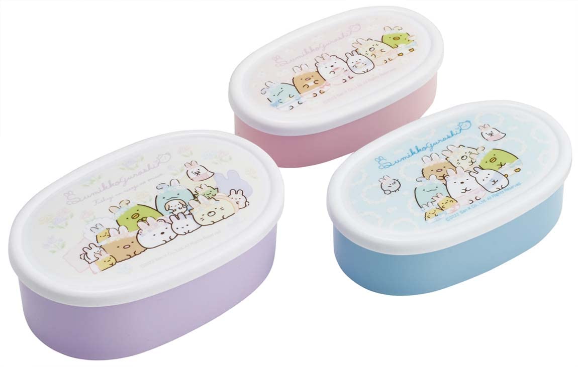 Skater Bento Box Sumikkogurashi Rabbit Rice 860Ml Set Of 3 Sealed Container Storage Container Made In Japan Srs3Sag-A- Japan Figure Store - #1 Bring To You The Best Japanese Goods