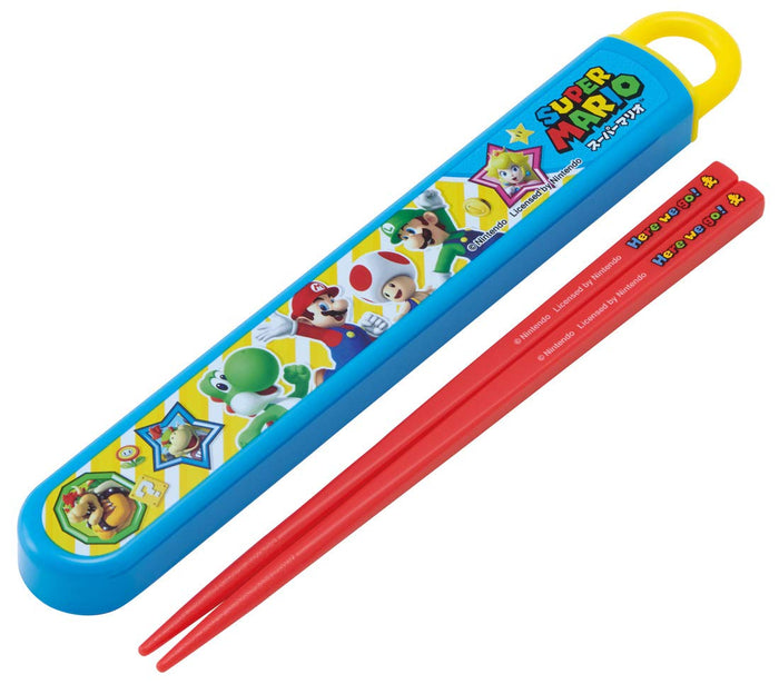 SKATER Super Mario Antibacterial Slide Chopstick Box Set- Japan Figure Store - #1 Bring To You The Best Japanese Goods