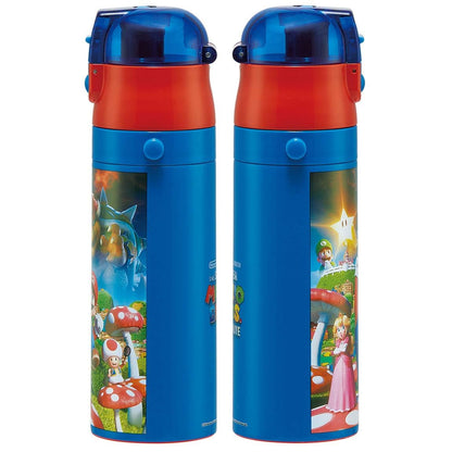 Skater Kids Stainless Steel Water Bottle 2-Way 470ml 430ml Super Mario Boys Thermal/Cold Bottle Sports Bottle- Japan Figure Store - #1 Bring To You The Best Japanese Goods