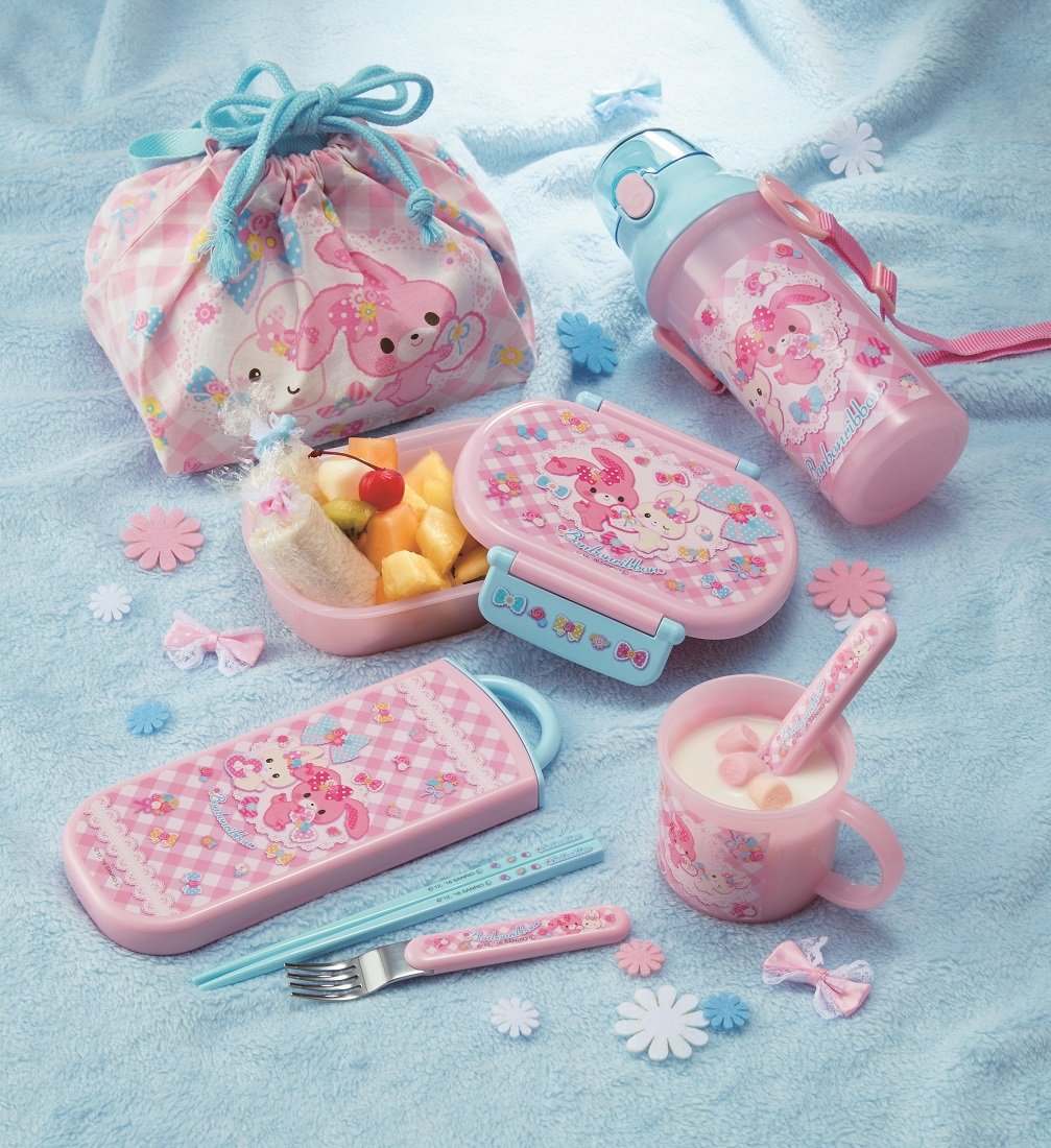 Skater 16.5cm Bonbon Ribon Flower Chopstick Box Set Made in Japan Sliding Type- Japan Figure Store - #1 Bring To You The Best Japanese Goods