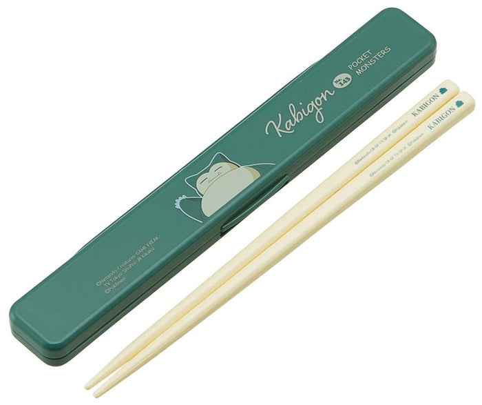 Skater Pokemon Snorlax Chopsticks Box Set 18cm Antibacterial Japan ABC3AG-A- Japan Figure Store - #1 Bring To You The Best Japanese Goods