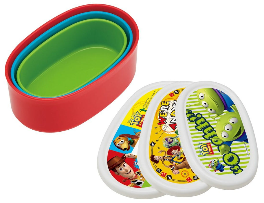 Skater Seal Storage Container 3P Set Toy Story 17 Disney Made In Japan- Japan Figure Store - #1 Bring To You The Best Japanese Goods