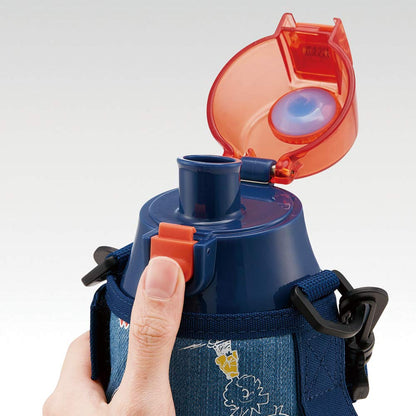 Skater 990ml Water Bottle w/ Bottle Cover & Peanuts Striped Snoopy Ksdc10S- Japan Figure Store - #1 Bring To You The Best Japanese Goods