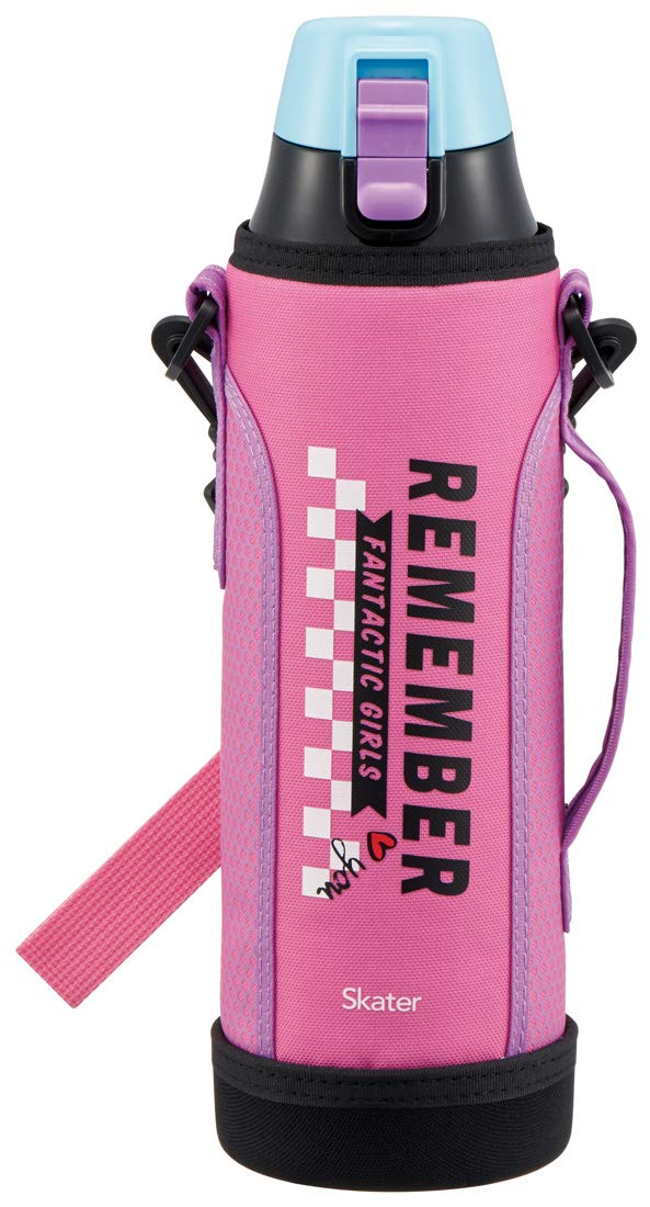 Skater 990ml Water Bottle w/ Pop Logo & Bottle Cover - KSDC10S- Japan Figure Store - #1 Bring To You The Best Japanese Goods