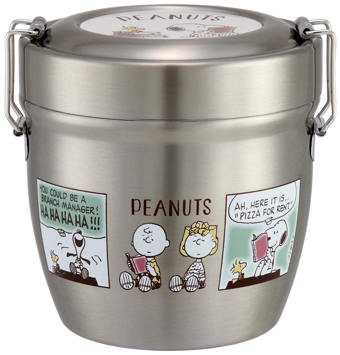 Skater Japan Stainless Steel Insulated Bento Box Snoopy Comic 550Ml- Japan Figure Store - #1 Bring To You The Best Japanese Goods