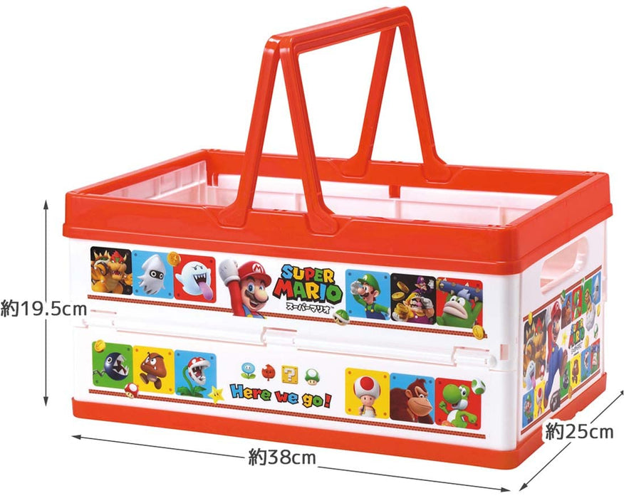 Skater Japan Folding Storage Case Basket Super Mario 38X25X19.5Cm 23 Bwot13-A- Japan Figure Store - #1 Bring To You The Best Japanese Goods