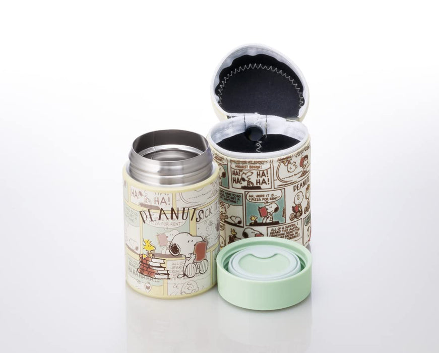 Skater Japan 180Ml Mini Insulated Soup Jar With Pouch - Snoopy Peanuts Comic- Japan Figure Store - #1 Bring To You The Best Japanese Goods