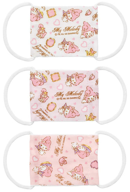 Skater Washable Gauze Mask 2-4 Years Old Baby 3 Pieces Antibacterial My Melody Sanrio 8.8 × 6.5Cm Mskg0- Japan Figure Store - #1 Bring To You The Best Japanese Goods