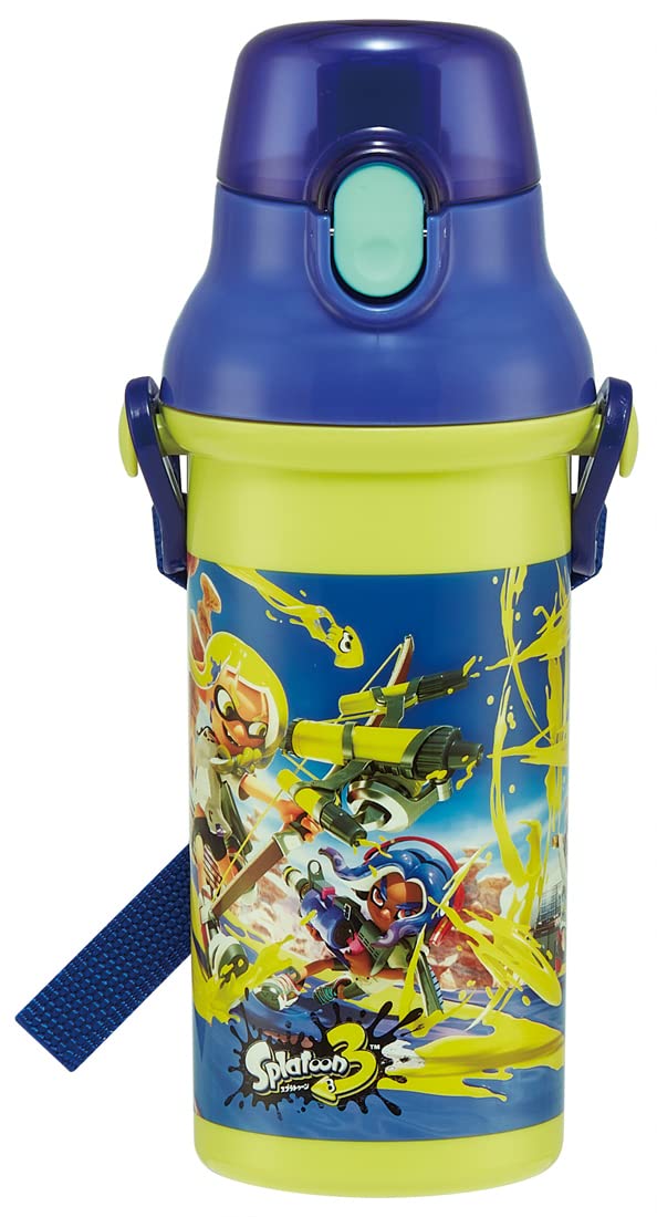 Skater 480ml Splatoon 3 Water Bottle Antibacterial Plastic Japan PSB5SANAG-A- Japan Figure Store - #1 Bring To You The Best Japanese Goods