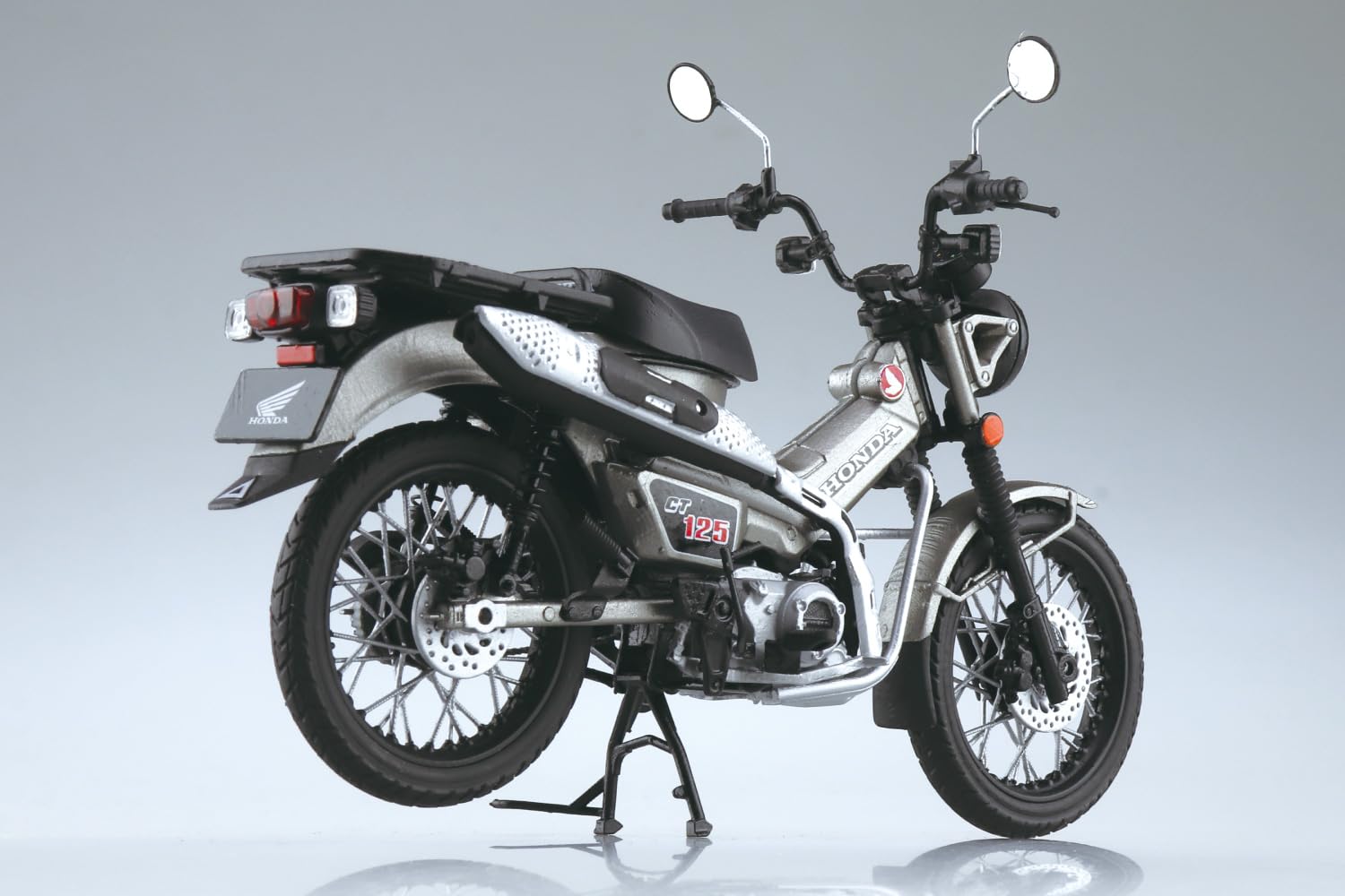 Honda CT125 1/12 Bike Aoshima Matte Armored Silver Metallic- Japan Figure Store - #1 Bring To You The Best Japanese Goods