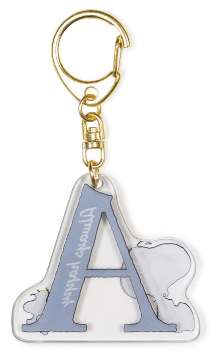 SKATER Snoopy Initial Keychain A- Japan Figure Store - #1 Bring To You The Best Japanese Goods