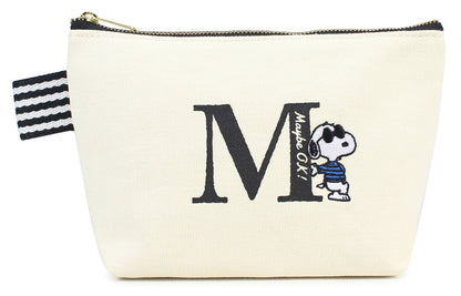 SHOBIDO Snoopy Initial Pouch M- Japan Figure Store - #1 Bring To You The Best Japanese Goods